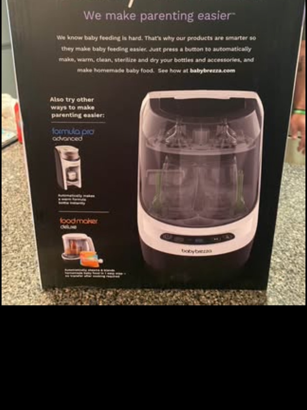 babybrezza Bottle Sterilizer & Dryer - White and Black - Picture 2 of 4